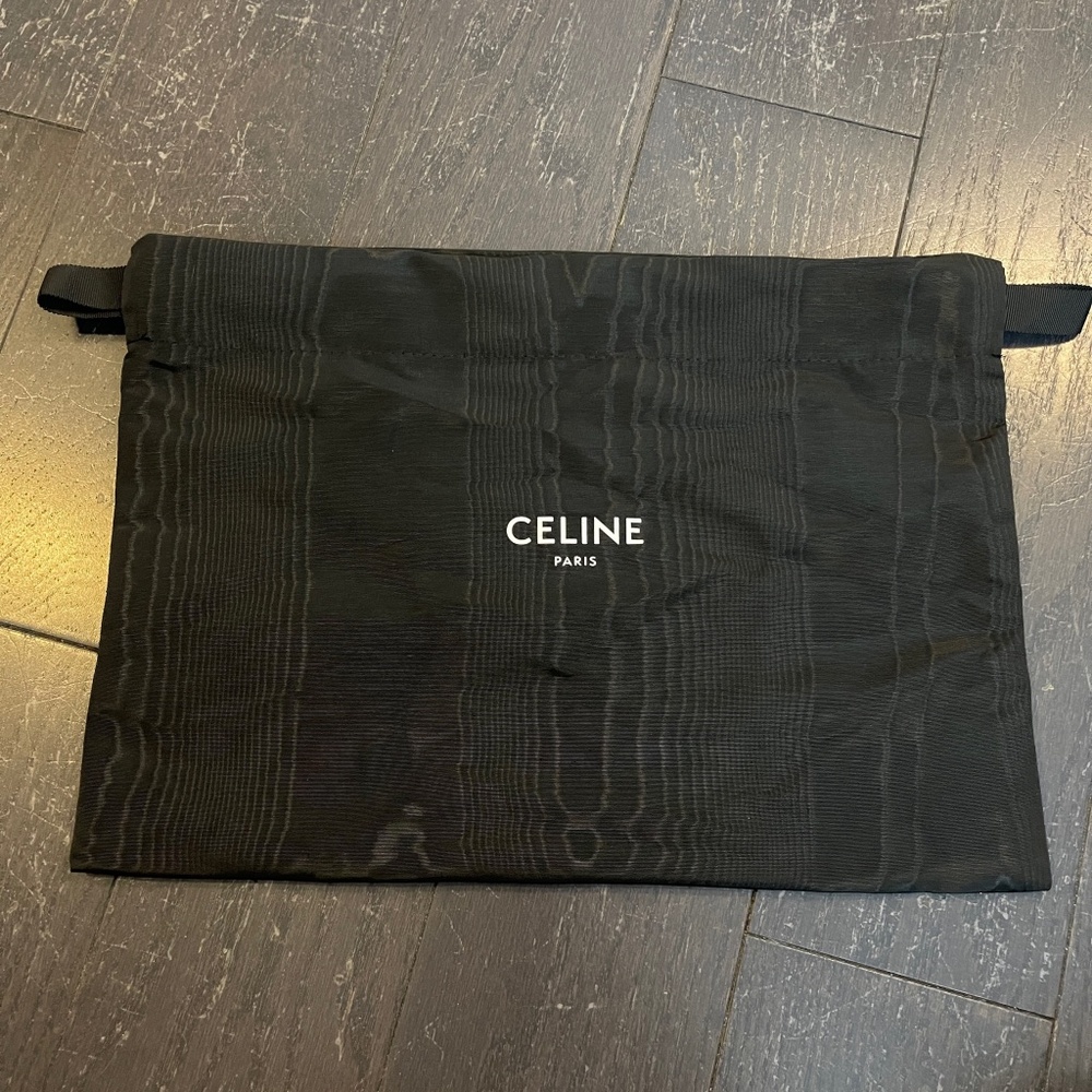 Celine black white logo dustbag for bag Celine Paris Drawstring 40.5*29.5